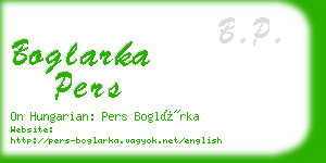 boglarka pers business card